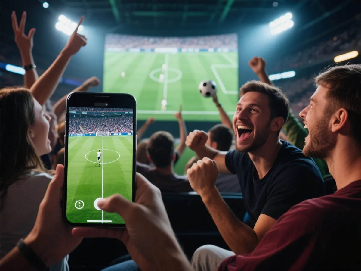 球迷观看世界杯赛事直播示意图